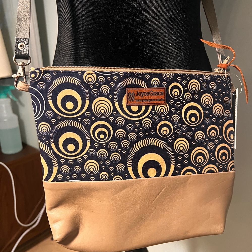Tan and Black Crossbody Bag
